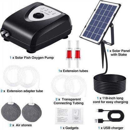 Solar Pond Pump Air Pump Solar Powered Pool Fish Tank Oxygenator Oxygen Aerator - Image 4