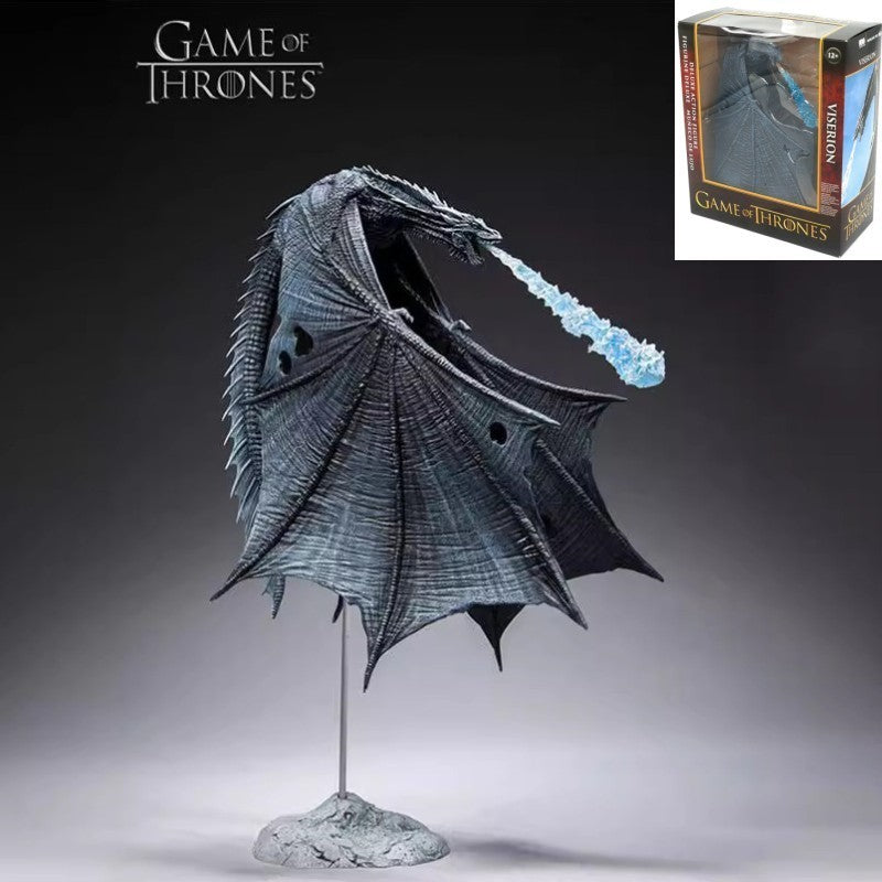 GAME OF THRONES Viserion Ice Dragon Action Figure Statue PVC Toys Boxed Gift - Image 5