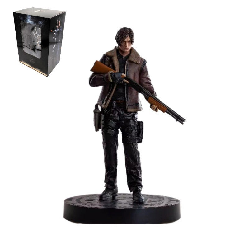 Resident Evil Leon Scott Kennedy Figure Game Model Statue Toy 33cm - Image 5
