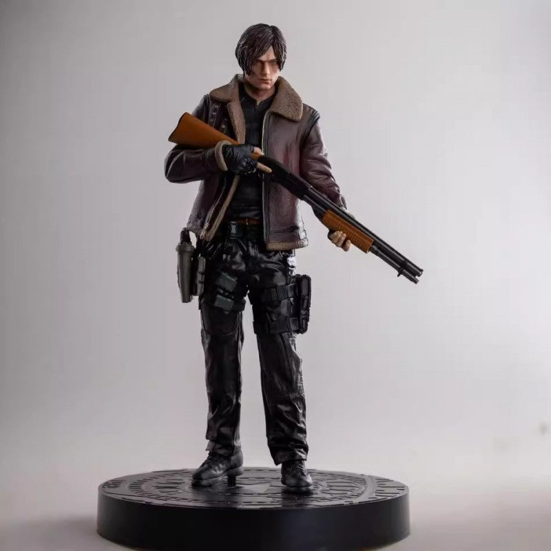 Resident Evil Leon Scott Kennedy Figure Game Model Statue Toy 33cm - Image 6