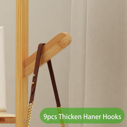 Clothes Garment Coat Rack Stand Bamboo Hanger Bag Hat Hook Holder Tree Shelf AU - Image 4