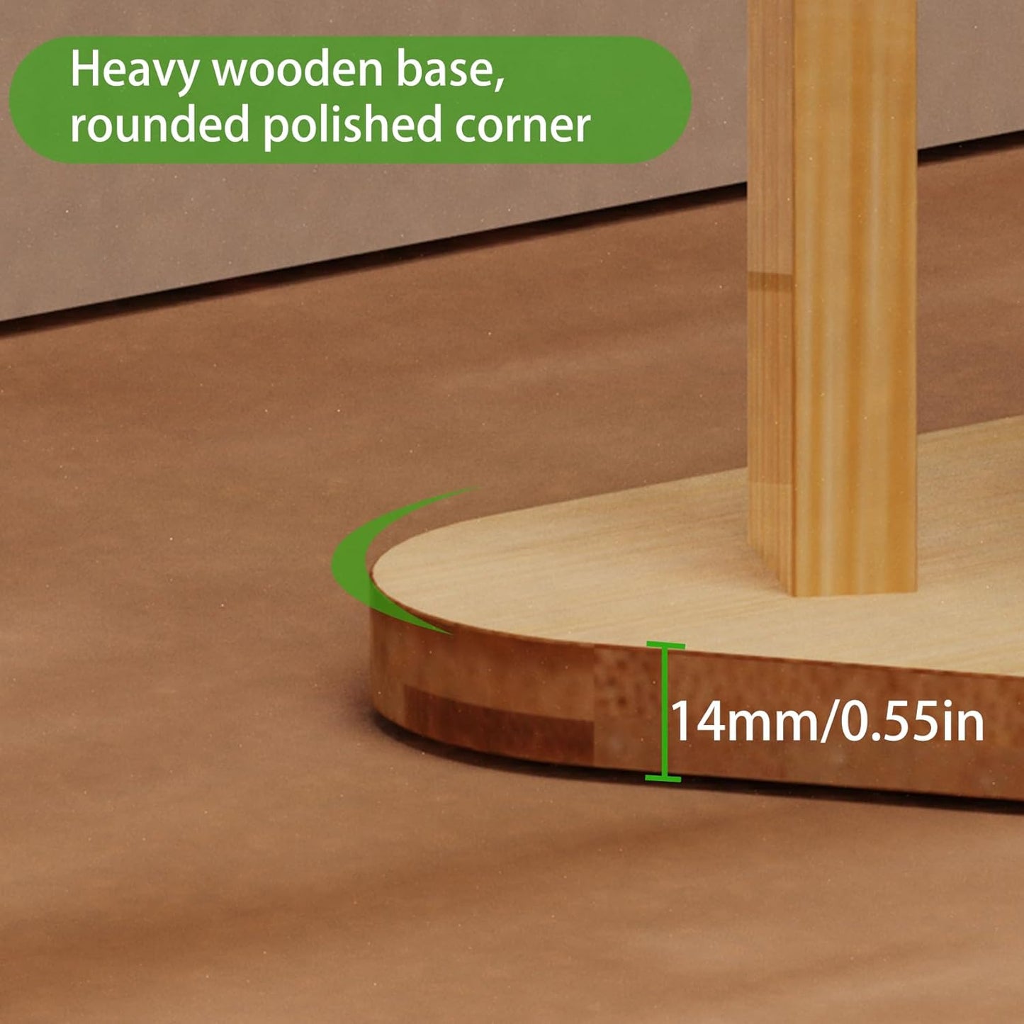 Clothes Garment Coat Rack Stand Bamboo Hanger Bag Hat Hook Holder Tree Shelf AU - Image 5