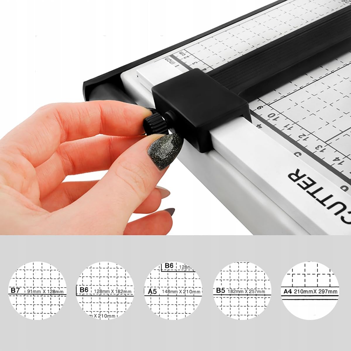 Professional Heavy Duty A4 To B7 Paper Cutter Guillotine Trimmer Home Office - Image 5