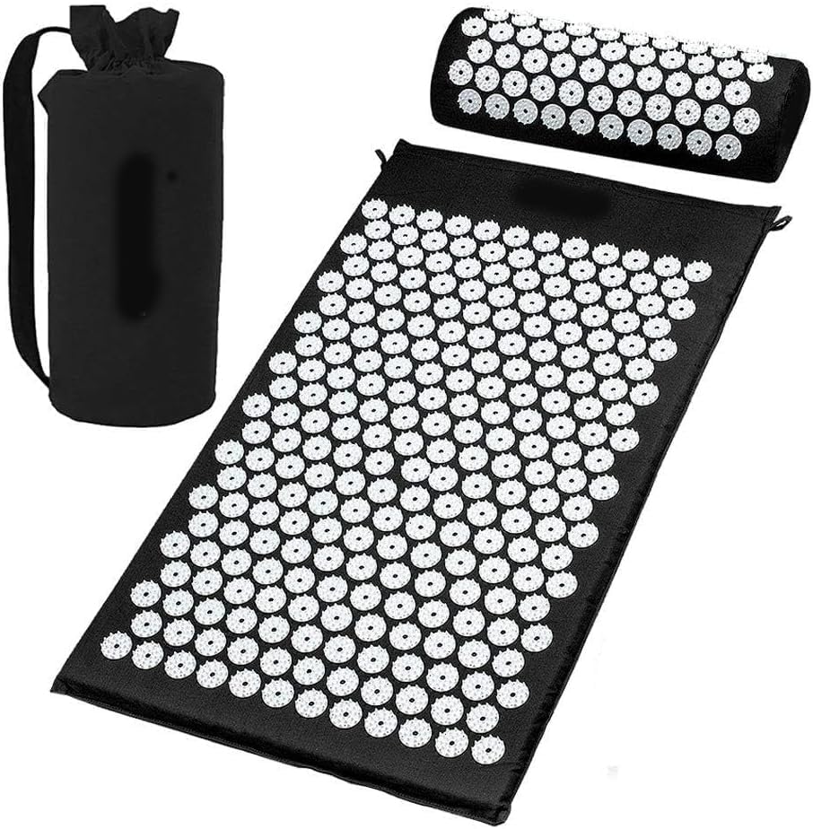 Black Massage Acupressure Mat Yoga Sit Lying Mats Pain Stress Soreness Relax AU NEW - Image 6