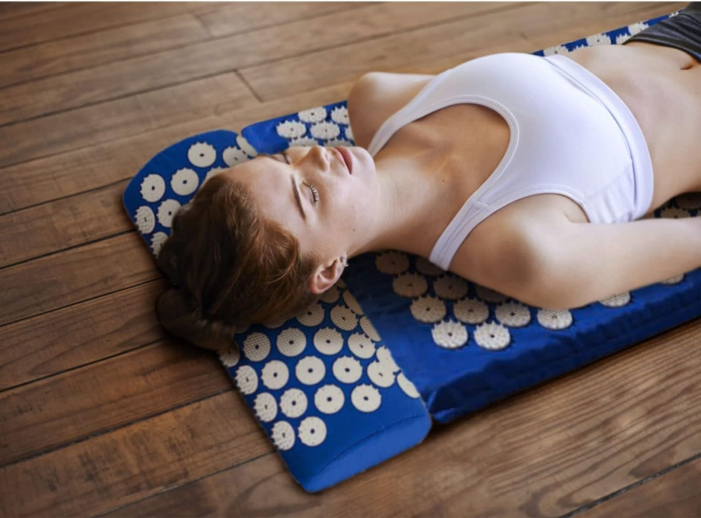 Blue Massage Acupressure Mat Yoga Sit Lying Mats Pain Stress Soreness Relax AU NEW - Image 7