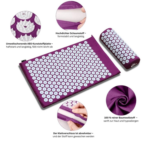Purple Massage Acupressure Mat Yoga Sit Lying Mats Pain Stress Soreness Relax AU NEW - Image 5