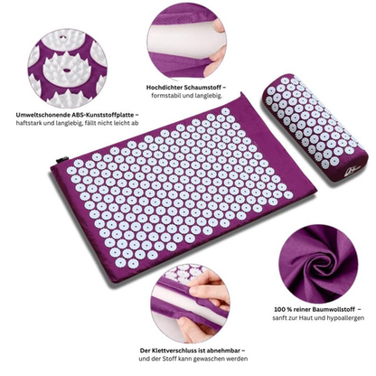 Purple Massage Acupressure Mat Yoga Sit Lying Mats Pain Stress Soreness Relax AU NEW - Image 5