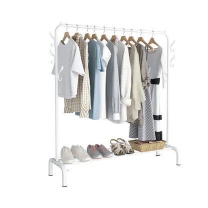White Heavy Duty Clothes Rail Rack Hanging Garment Display Stand Shoe Storage Shelf - Image 6