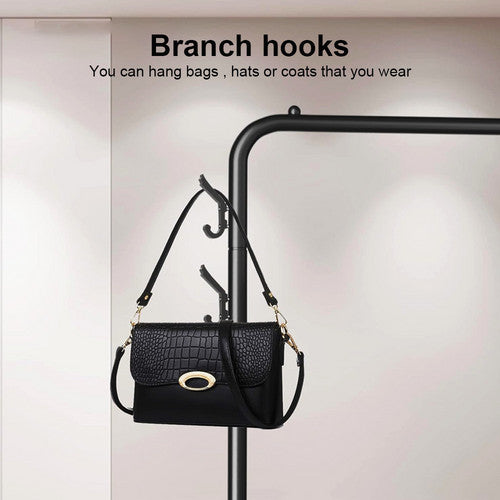 Black Heavy Duty Clothes Rail Rack Hanging Garment Display Stand Shoe Storage Shelf - Image 2