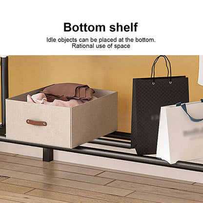 Black Heavy Duty Clothes Rail Rack Hanging Garment Display Stand Shoe Storage Shelf - Image 7