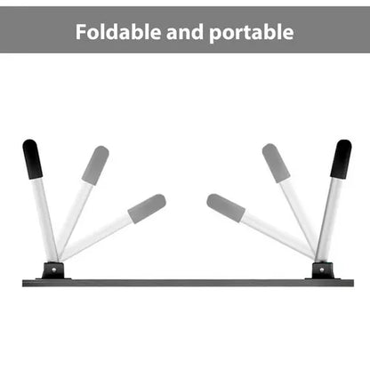 Wood Laptop Stand Table Foldable Desk Computer Study Bed Adjustable Cup Slot Tray - Image 6