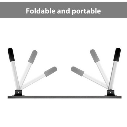 Wood Laptop Stand Table Foldable Desk Computer Study Bed Adjustable Cup Slot Tray/linght and Fan - Image 3