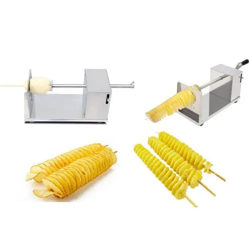 Vegetable Spiral Cutter Potato Twister Tornado Slicer Machine Stainless Steel - Image 8
