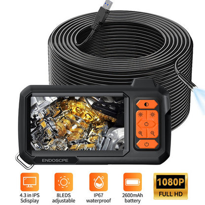 10M 8mm Lens Industrial Endoscope 1080P Digital Borescope Inspection Camera LED Lamp - Image 2
