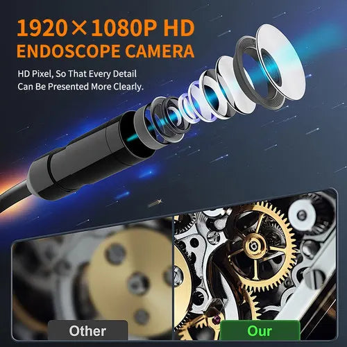 15M 8mm Lens Industrial Endoscope 1080P Digital Borescope Inspection Camera LED Lamp - Image 5
