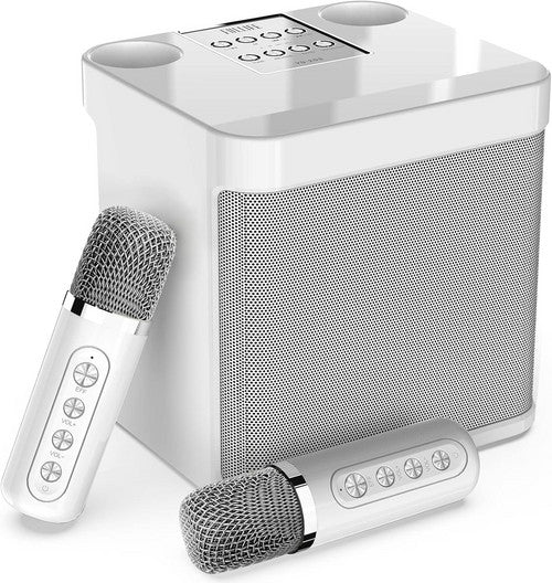 Sliver Karaoke Machine with 2 Wireless Microphones Bluetooth-Compatible 5.0 for Parties - Image 5