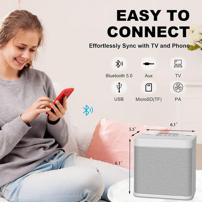 Sliver Karaoke Machine with 2 Wireless Microphones Bluetooth-Compatible 5.0 for Parties - Image 6