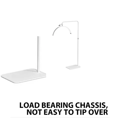 White Half Moon Floor Fill Lamp for Salon Tattoo Eyelash Makeup Beauty LED Lash Light - Image 5