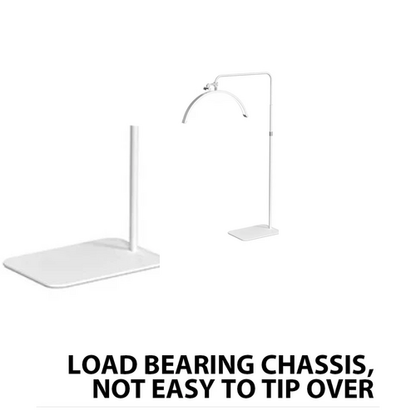 White Half Moon Floor Fill Lamp for Salon Tattoo Eyelash Makeup Beauty LED Lash Light - Image 5