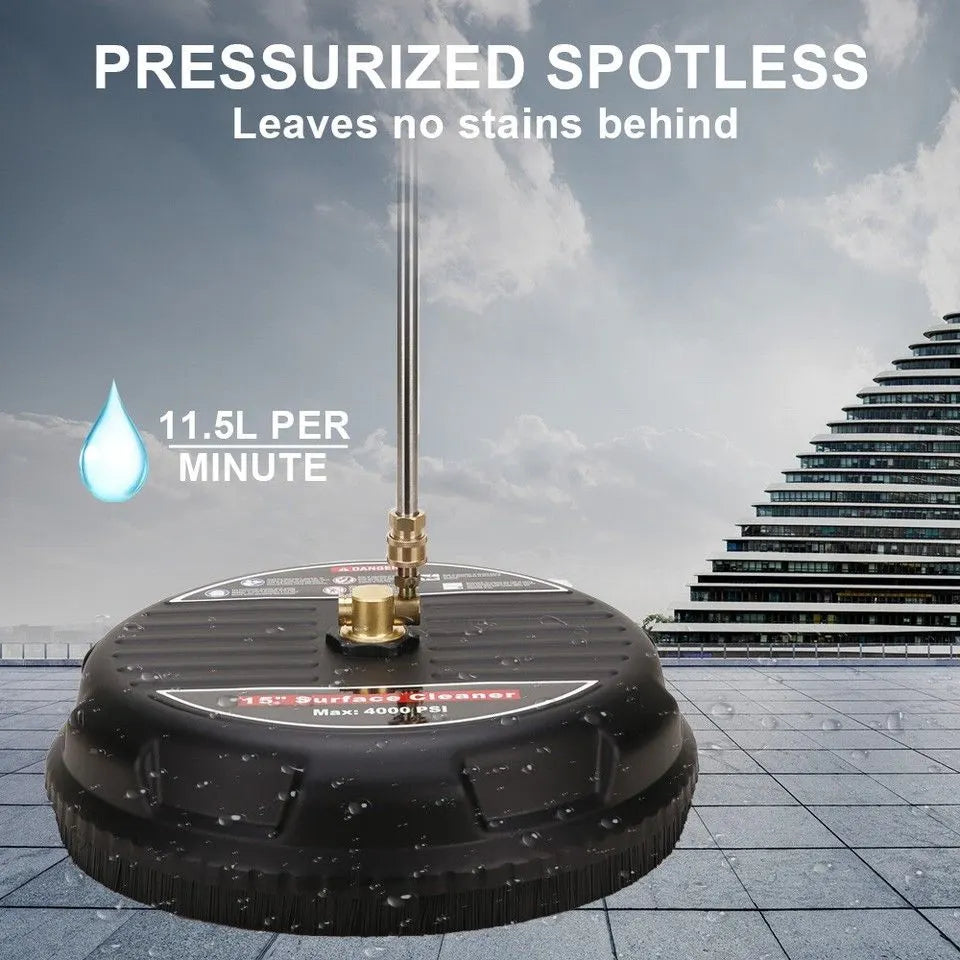 Universal 15" Pressure Washer Surface Cleaner 4000PSI Extension Nozzles Cleaning - Image 9