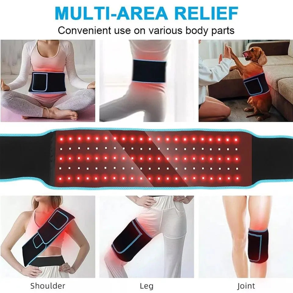 660nm Red Light & 850nm Infrared Light Therapy Wrap Pain Relief Health Care Belt - Image 4