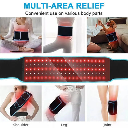 660nm Red Light & 850nm Infrared Light Therapy Wrap Pain Relief Health Care Belt - Image 4
