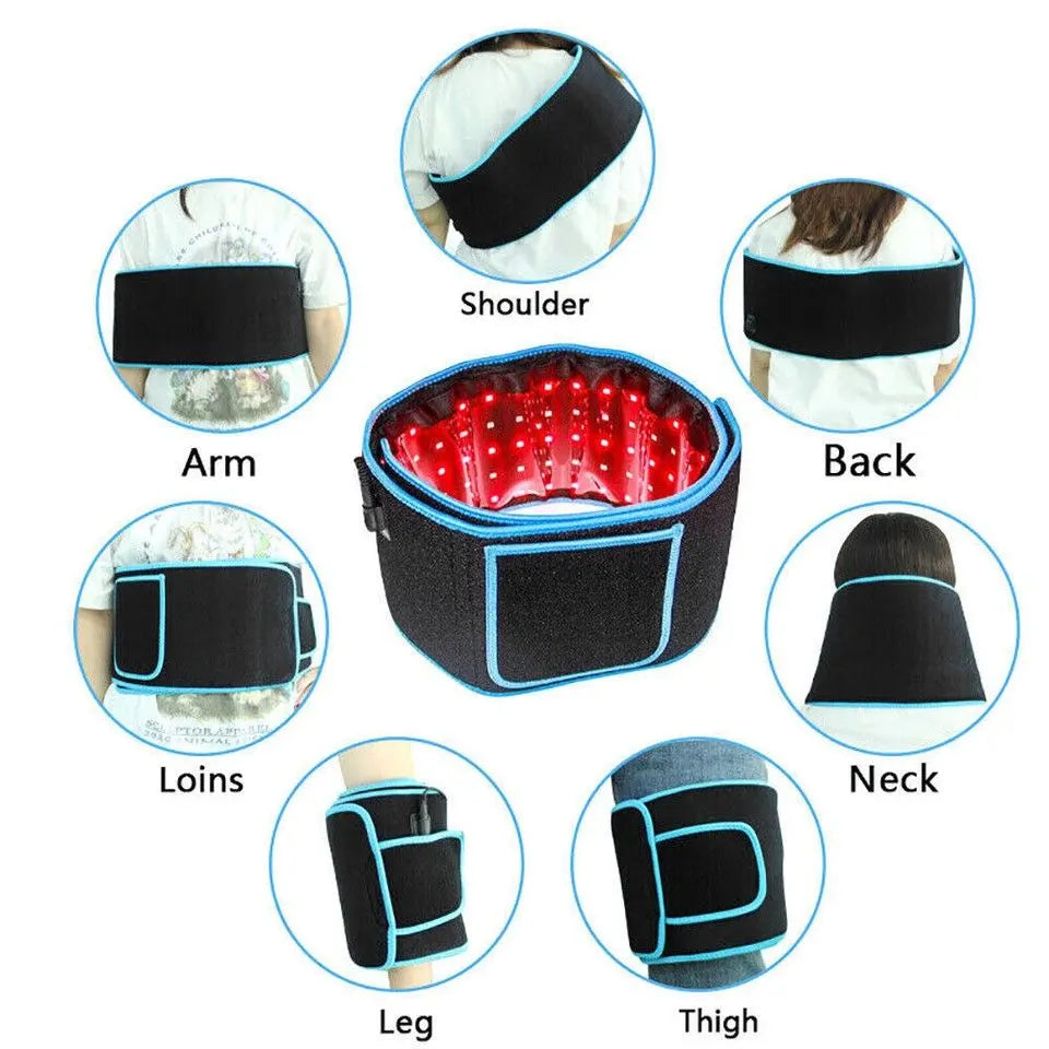 660nm Red Light & 850nm Infrared Light Therapy Wrap Pain Relief Health Care Belt - Image 5