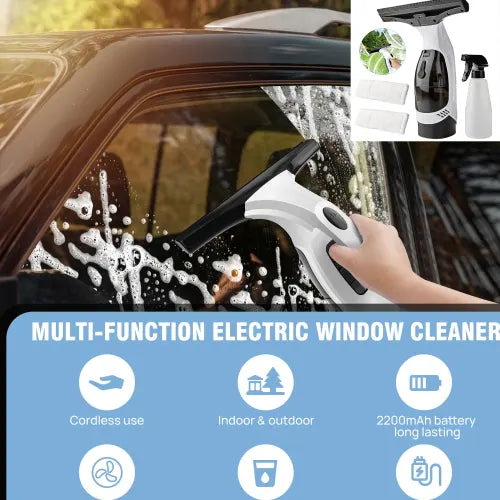 150ml Cordless Window Vacuum Cleaner Set for Windows Tiles Mirrors Shower Home