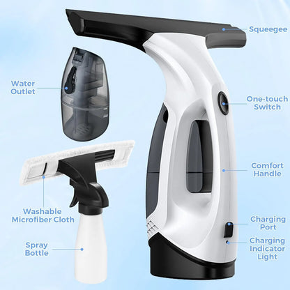 150ml Cordless Window Vacuum Cleaner Set for Windows Tiles Mirrors Shower Home - Image 4