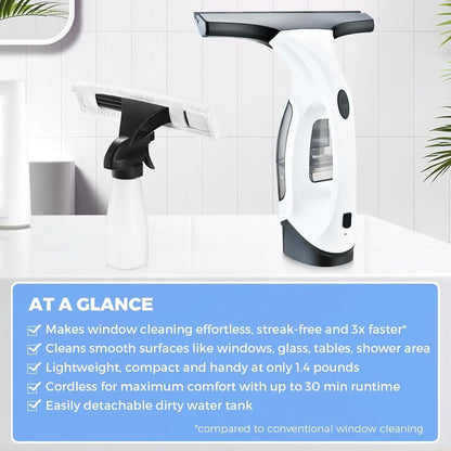 150ml Cordless Window Vacuum Cleaner Set for Windows Tiles Mirrors Shower Home - Image 6