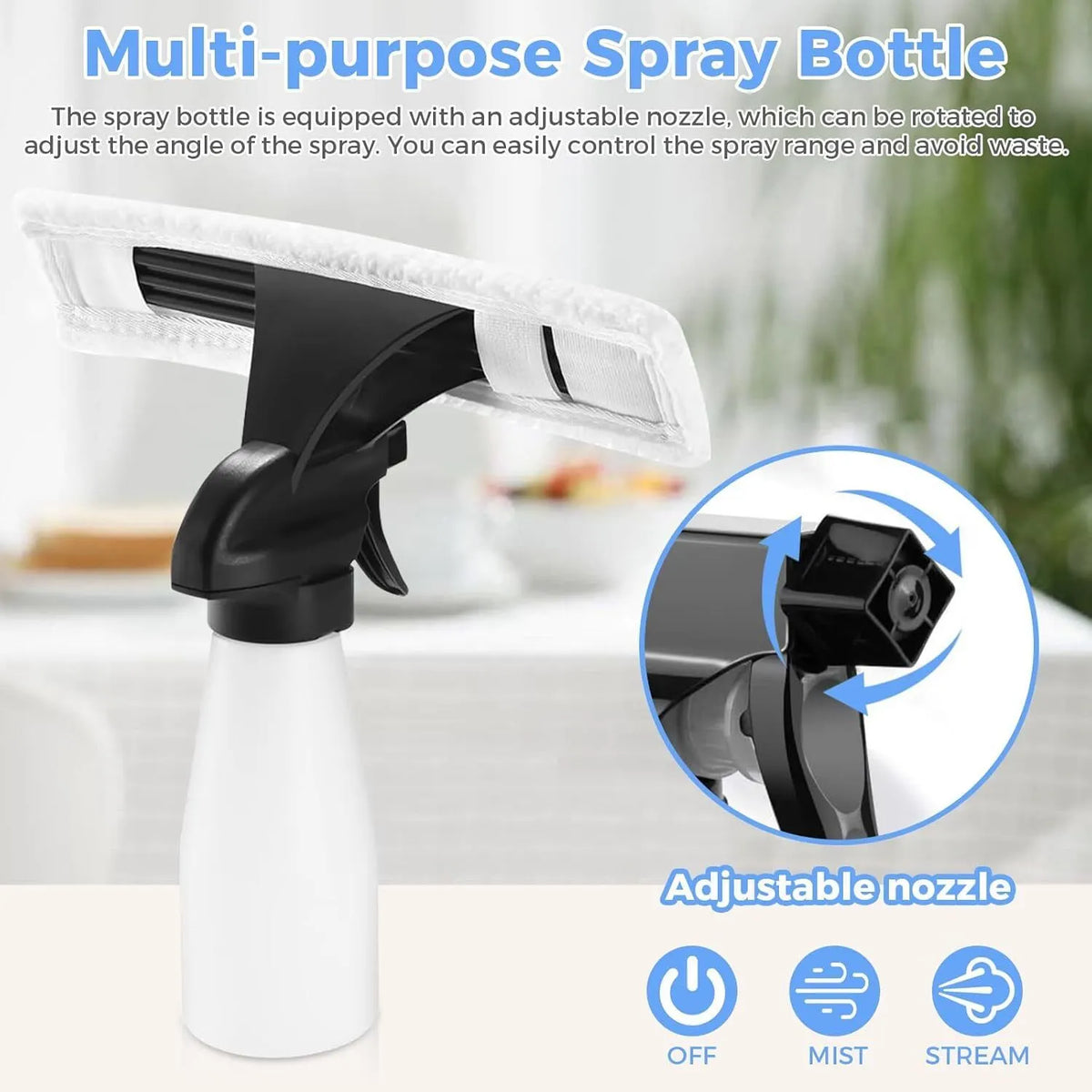 150ml Cordless Window Vacuum Cleaner Set for Windows Tiles Mirrors Shower Home - Image 7