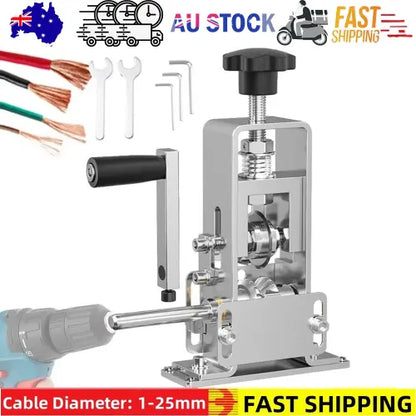 Manual & Electric Wire Stripping Machine Cable Cutter Copper Peeling Stripper AU