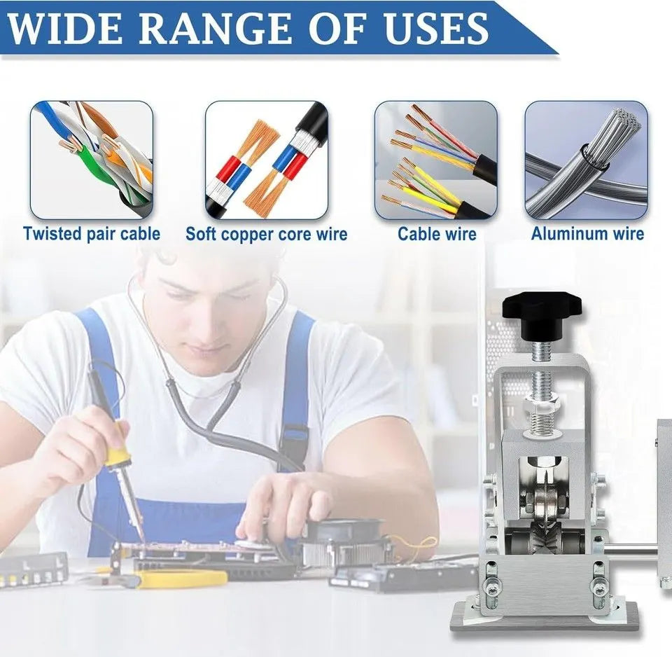 Manual & Electric Wire Stripping Machine Cable Cutter Copper Peeling Stripper AU - Image 8
