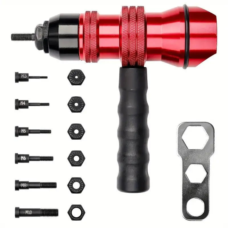 Professional Electric Drill Tool Rivet Rivnut Nut Gun Adapter Insert Tool M3-M10 - Image 5