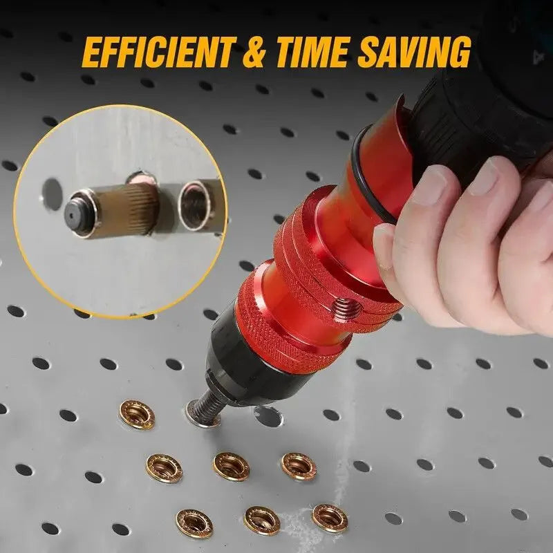 Professional Electric Drill Tool Rivet Rivnut Nut Gun Adapter Insert Tool M3-M10 - Image 8