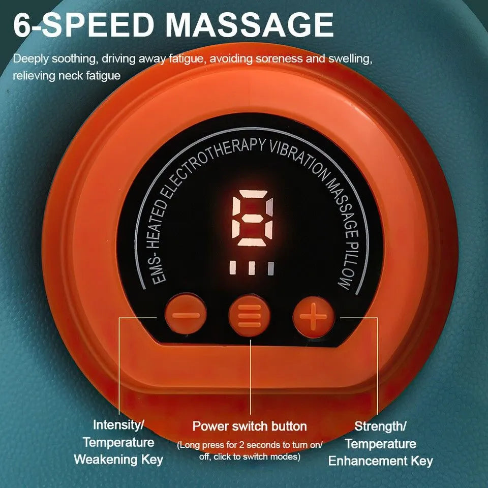 Hugterra Massager Electric Neck Massager Relaxer Portable Shiatsu Massage Pillow - Image 6