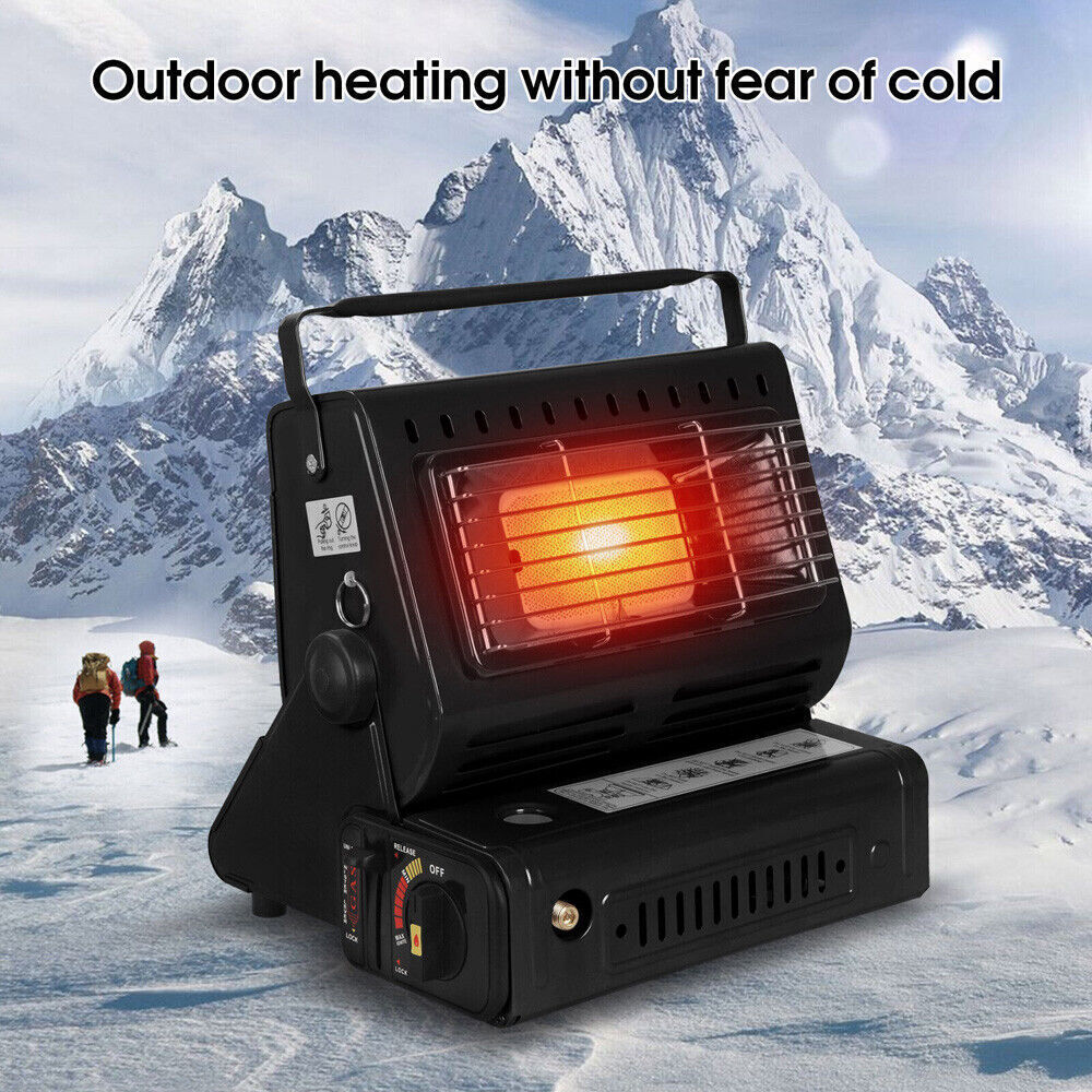 Portable Camping Gas Heater Outdoor Heating Stove Gas Baking Hunting Warmer AU black - Image 2