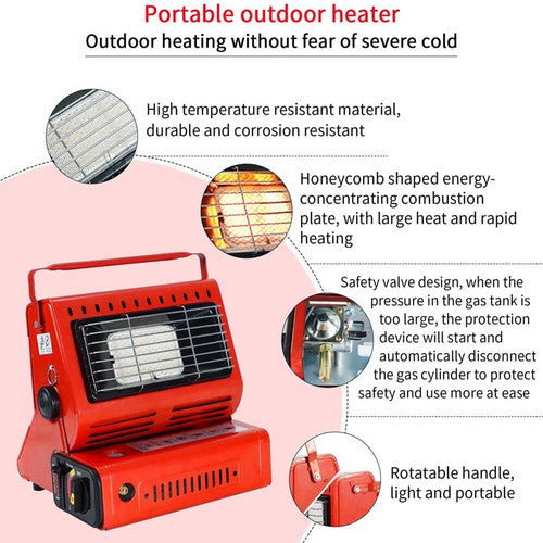 Portable Camping Gas Heater Outdoor Heating Stove Gas Baking Hunting Warmer AU RED - Image 8