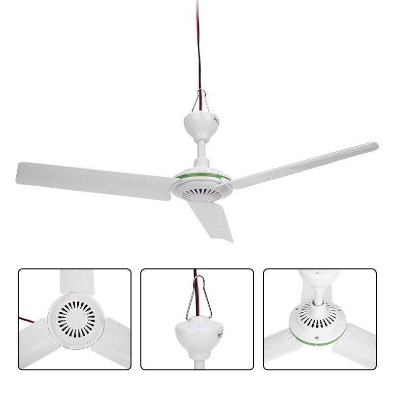 12V Ceiling Fan Portable Solar Power 3 Blade 0.7AMP Caravan Camping Outdoor - Image 4