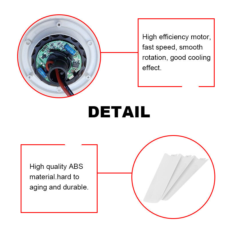 12V Ceiling Fan Portable Solar Power 3 Blade 0.7AMP Caravan Camping Outdoor - Image 6