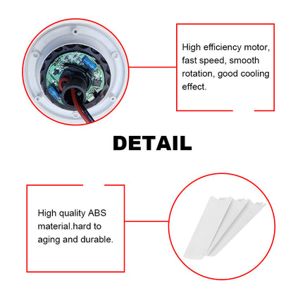 12V Ceiling Fan Portable Solar Power 3 Blade 0.7AMP Caravan Camping Outdoor - Image 6