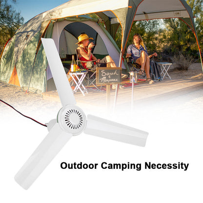 12V Ceiling Fan Portable Solar Power 3 Blade 0.7AMP Caravan Camping Outdoor - Image 9