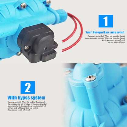 11.3LPM 55PSI 12V Water Pump for Caravan Motorhome Camper Trailer Boat RV - Image 2