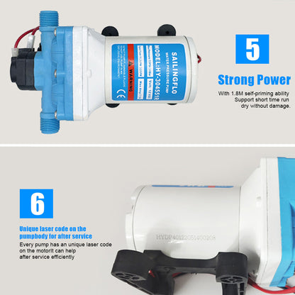 11.3LPM 55PSI 12V Water Pump for Caravan Motorhome Camper Trailer Boat RV - Image 5