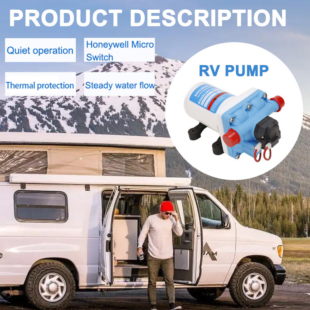 11.3LPM 55PSI 12V Water Pump for Caravan Motorhome Camper Trailer Boat RV - Image 7