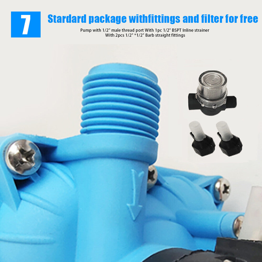 11.3LPM 55PSI 12V Water Pump for Caravan Motorhome Camper Trailer Boat RV - Image 8