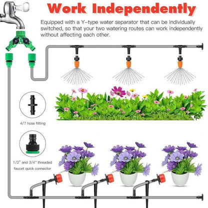 201X 50M Hose Garden Irrigation System Greenhouse Plant Watering DIY Micro Drip - Image 4