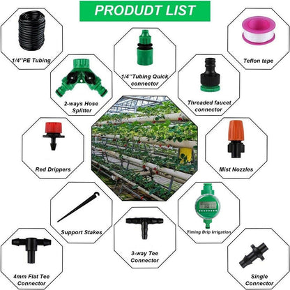 201X 50M Hose Garden Irrigation System Greenhouse Plant Watering DIY Micro Drip - Image 6