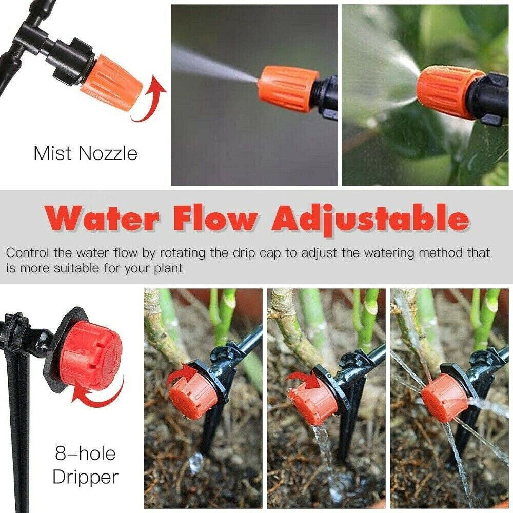 201X 50M Hose Garden Irrigation System Greenhouse Plant Watering DIY Micro Drip - Image 8