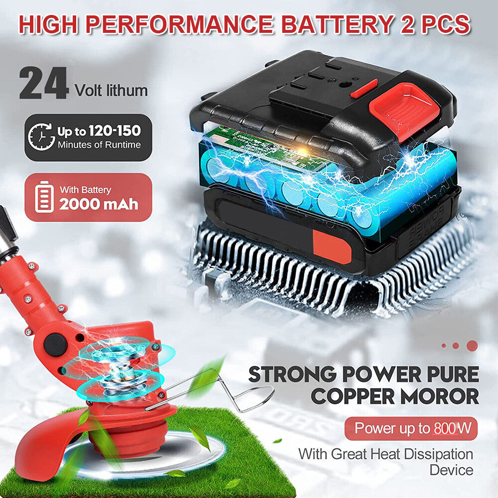 Whipper Snipper Mower Cordless Grass Trimmer Lawn Cutter Battery Brushcutter - Image 9